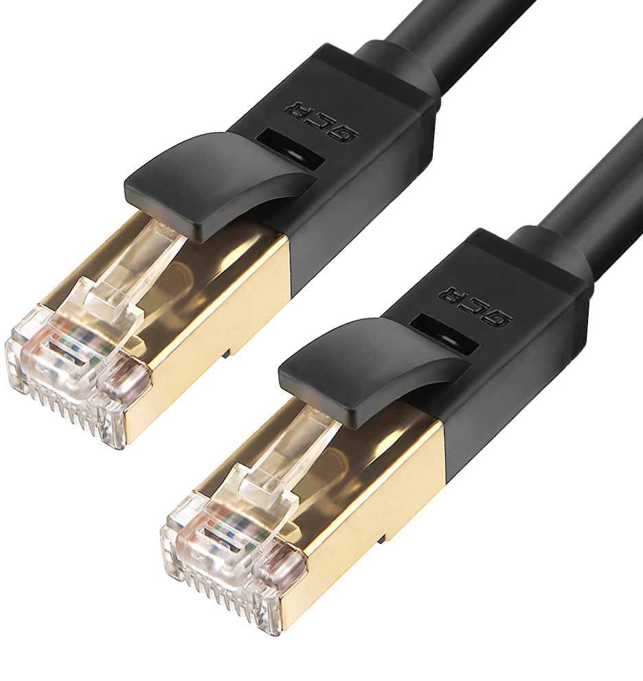 GCR-LNC701-1.0m патч-корд prof категории 7 ethernet 1.0m f/ftp, rj45, cu, 28 awg, литой, прямой , черный, экранированные коннекторы Greenconnect Santreyd 