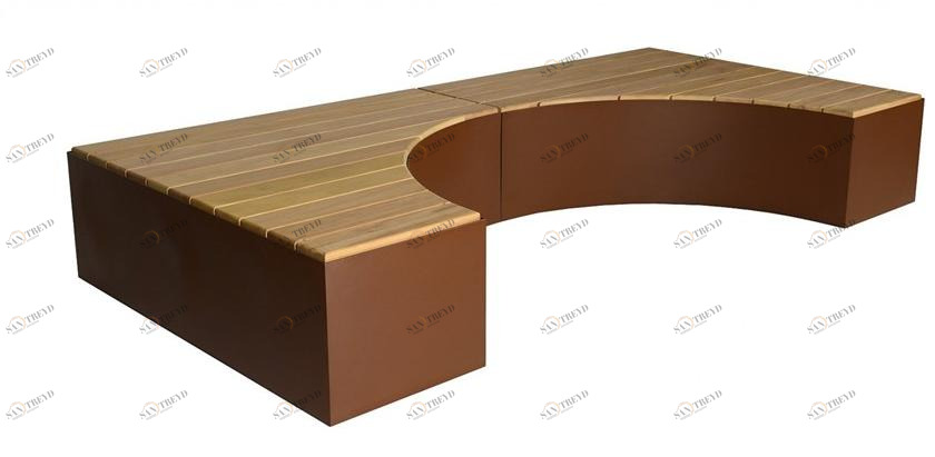 Euroform W Изогнутая деревянная скамья  1770 