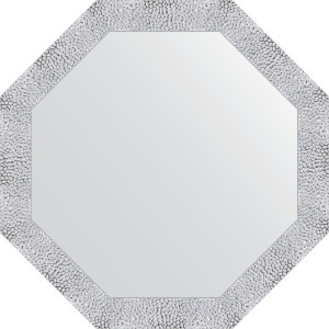 BY 3870 Зеркало в багетной раме - чеканка белая 70 mm EVOFORM Octagon