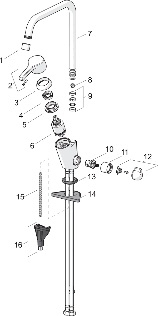 Oras 3934FH Смеситель для кухни с клапаном 3934FH Saga Style Хром  - Вид №4