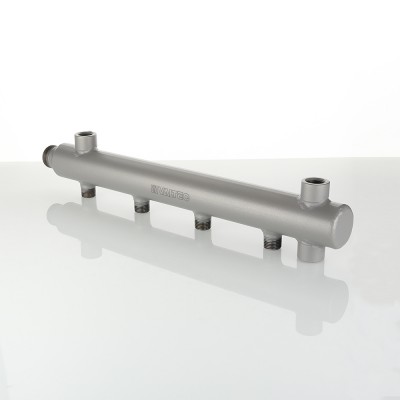 VTc.510.BS.060407 Коллектор из стали с межосевым расстоянием выходов 100 мм Valtec 1", 7 x 1/2"  - Вид №5