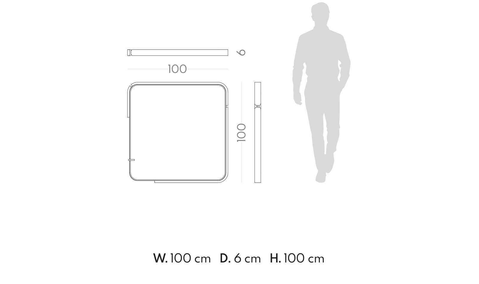 Квадратное настенное зеркало PRADDY Natur ARCH-00012281 - Вид №3