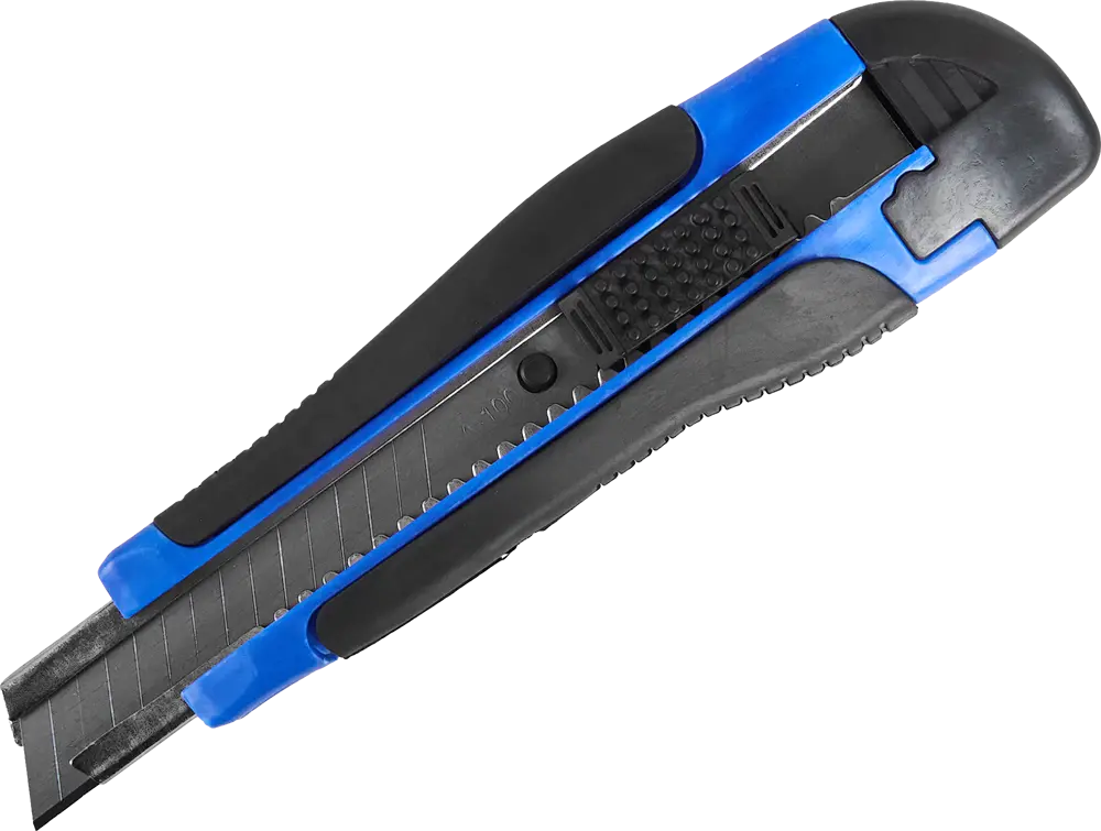 Строительный нож Vertextools с противоскользящей рукояткой и сегментным лезвием 18 мм 84657014