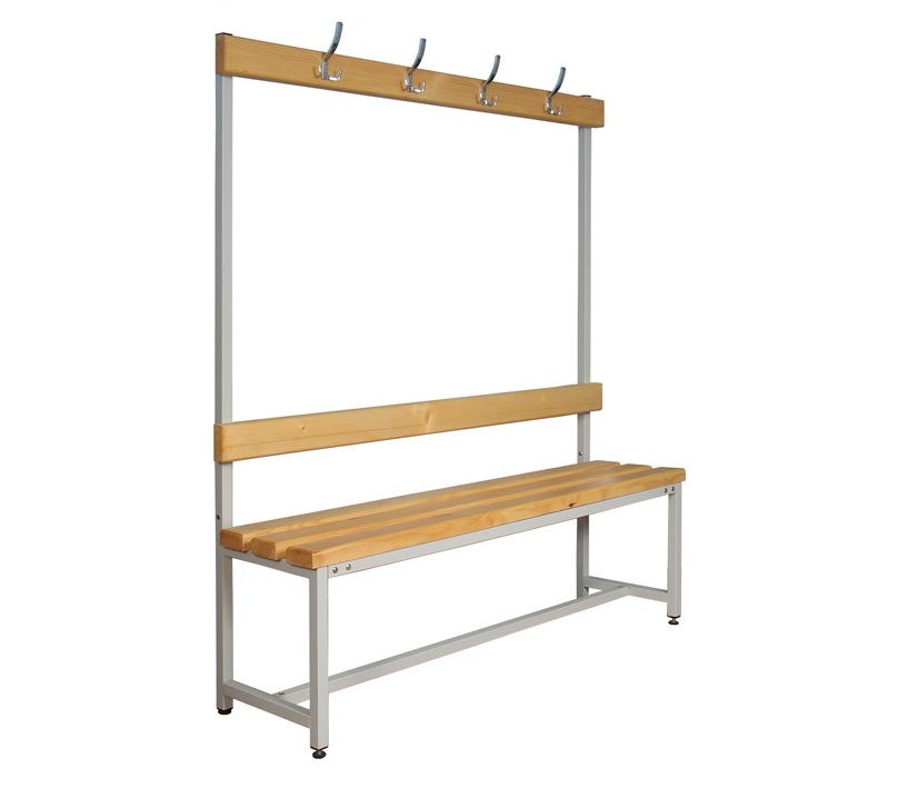 Скамейка односторонняя для раздевалок c вешалкой (l=200 см) Sportpremier sun-id-2069152