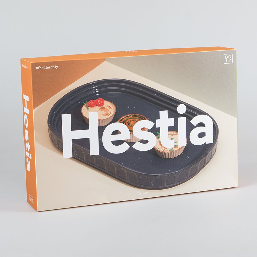 Блюдо сервировочное керамическое синее Hestia DOIY ДИЗАЙНЕРСКИЕ 00-3870118 Синий  - Вид №4