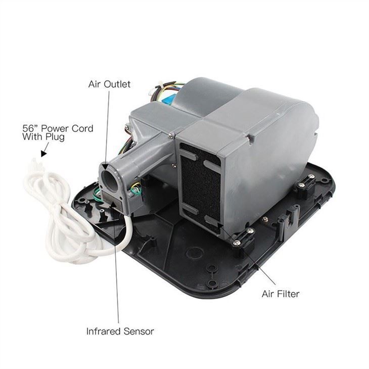 Сушилка для рук из нержавеющей стали AIKE AK2800_509  - Вид №3