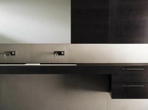 Moab80 Двойная подвесная тумба под раковину из кофейного дуба Block2