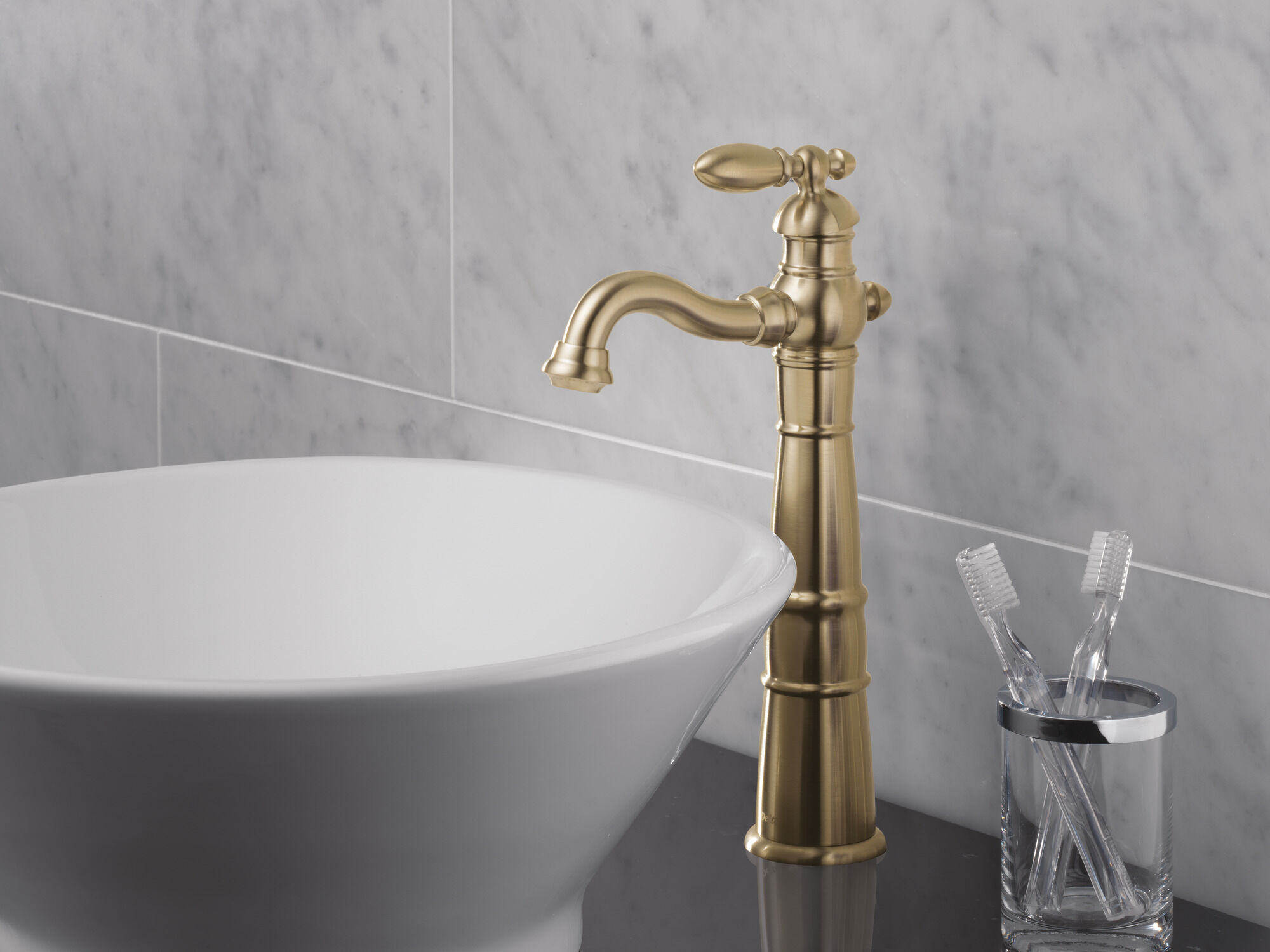 755LF-CZ Смеситель для ванной комнаты с одной ручкой Delta Faucet Victorian Шампанское бронза - Вид №1