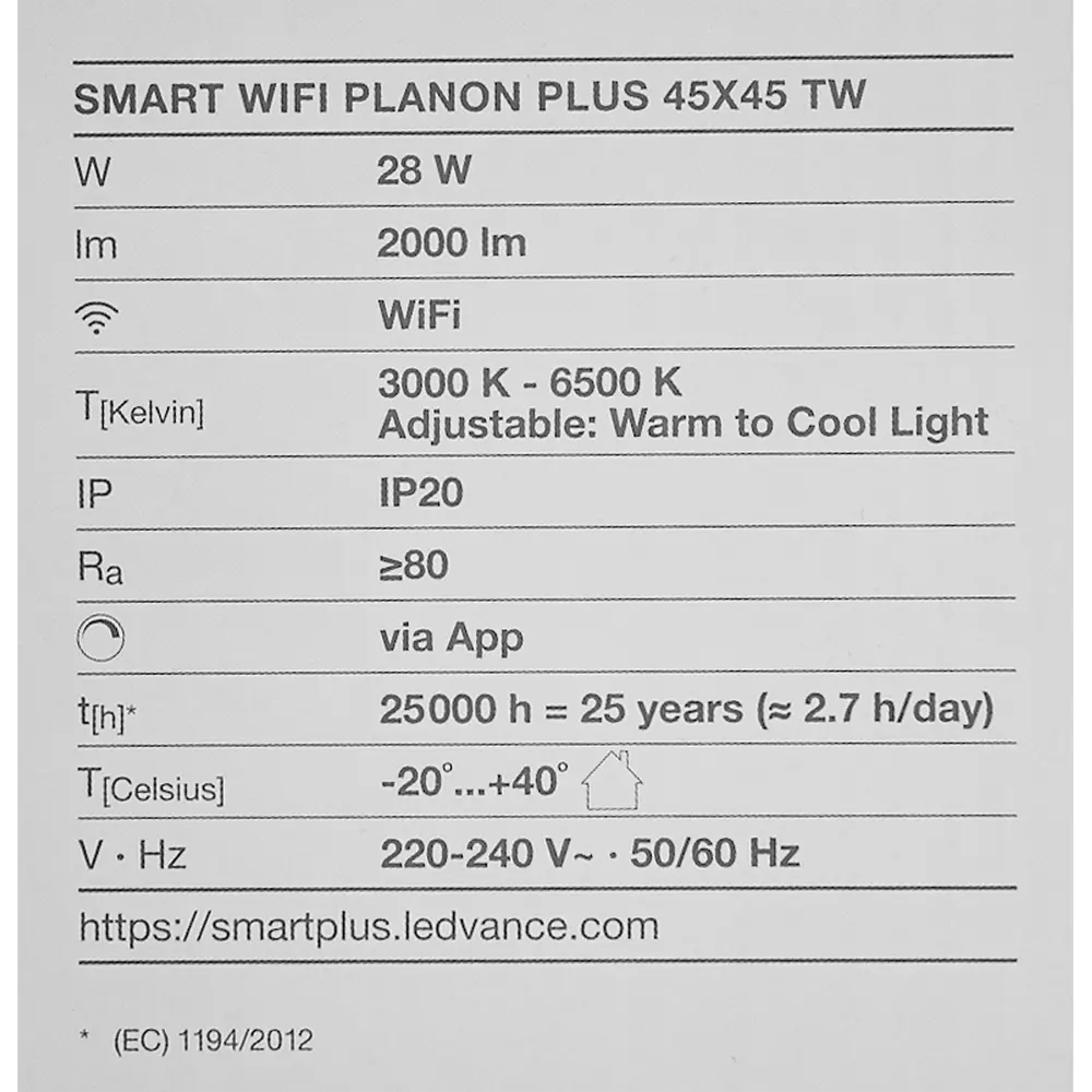 Безрамный накладной светильник WiFi 28 Вт IP20, 45X45 мм, 2000 Лм 89195106 STLM-2063614 Santreyd  - Вид №11