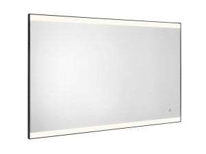 Прямоугольное зеркало для ванной комнаты со встроенным освещением