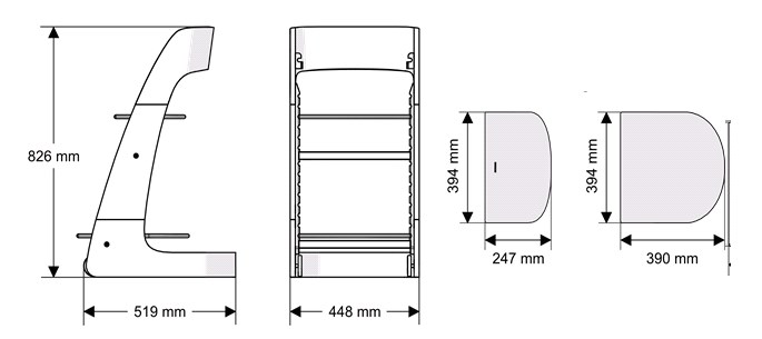 Стульчик-трансформер коричневый Chair ELLIPSE ELLIPSECHAIR 257742 Коричневый Santreyd  - Вид №4