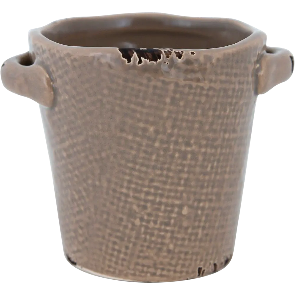 Кашпо-кактусник 7.5x7x9 см v0.17 л керамика коричневый GARDMAX STLM-2123367 - Вид №1