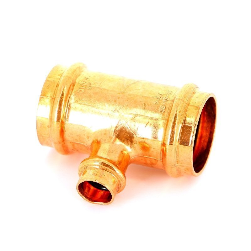 Тройник пресс 35x15x35 медный IBP P513003515035 - Вид №2