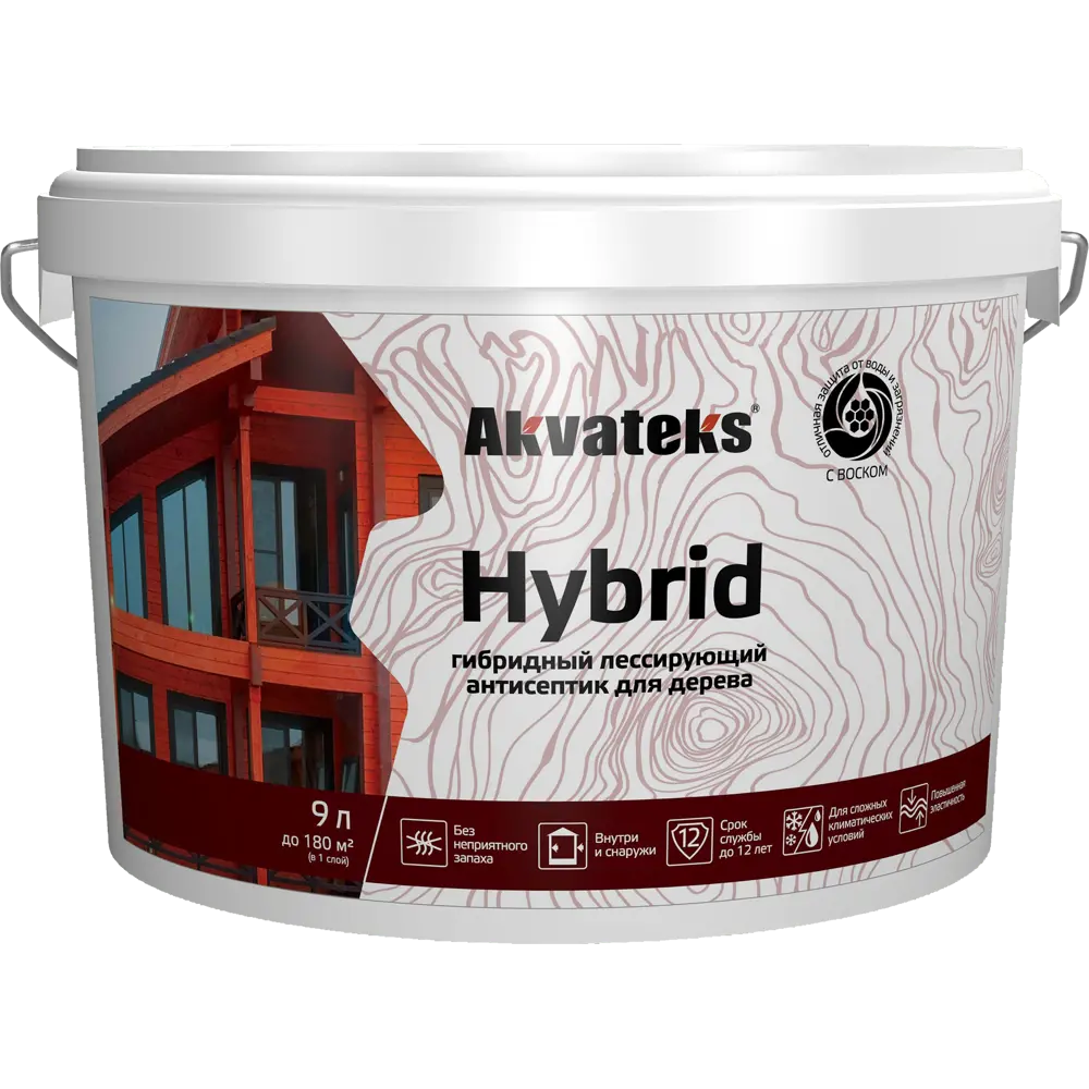 АКВАТЕКС Hybrid - гибридный антисептик для дерева 9 л 86364486 STLM-0068132 - Вид №1