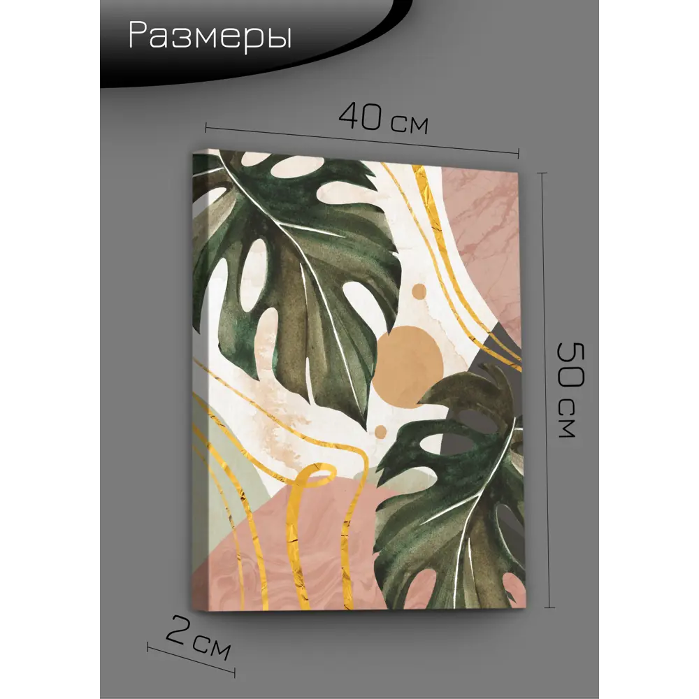 Картина на холсте Ботаника Бохо 2 40x50 см 85394544 STLM-2096168 FBRUSH  - Вид №7