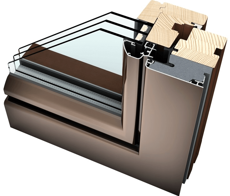 INTERNORM Italia Окно из алюминия и дерева с двойным остеклением sun-id-1465162 - Вид №2