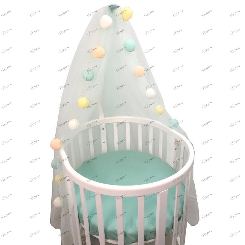Балдахин для детской кроватки Bed "Изумруд" (фатин) ELLIPSE ELLIPSE BED 351634 Зеленый Santreyd 