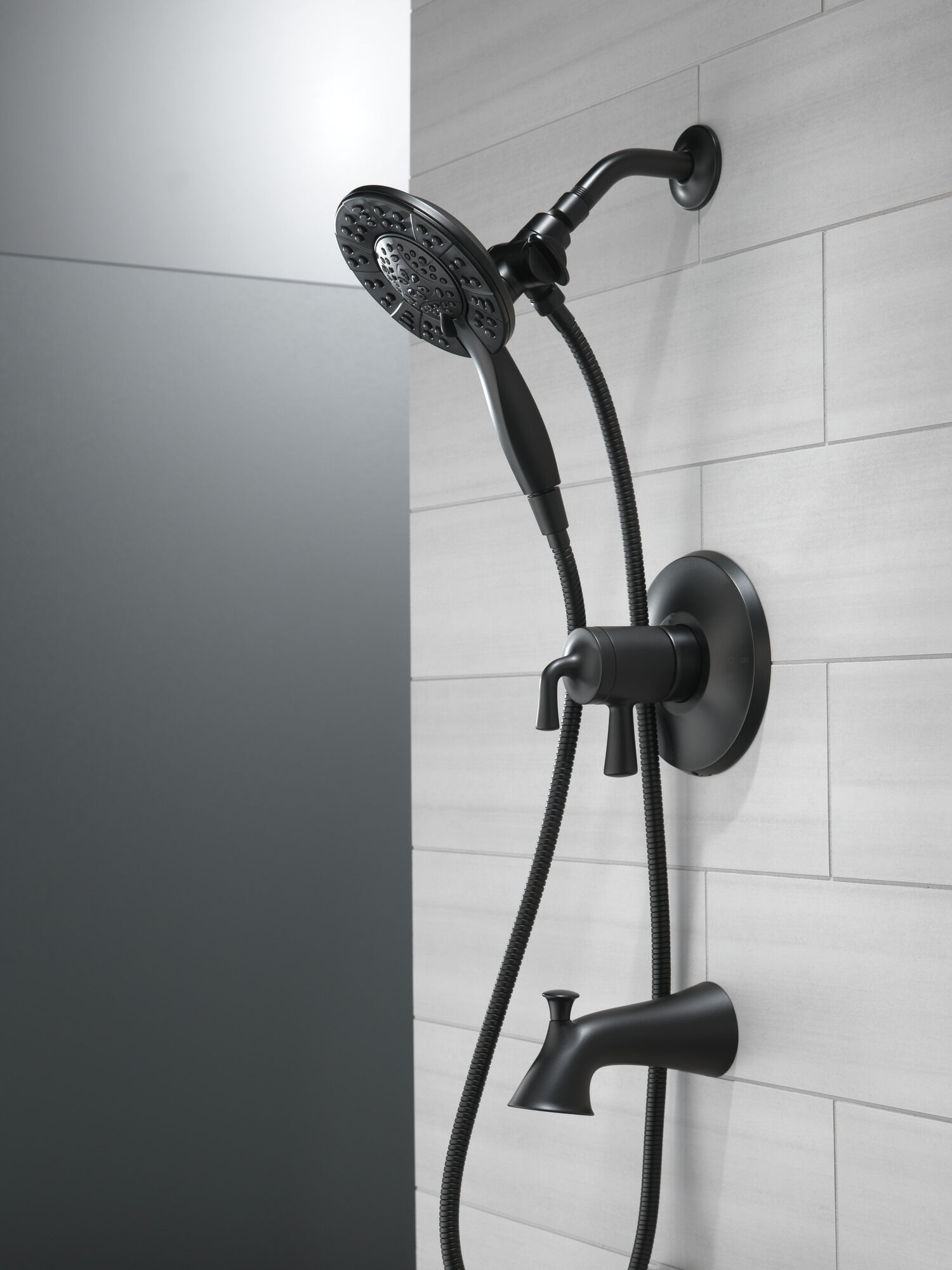 T17433-BL-I Ванна и облицовка для душа Monitor 17 Series Delta Faucet Kayra Матовый черный - Вид №11