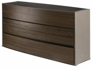 Paolo Castelli Комод из дерева и кожи Dea