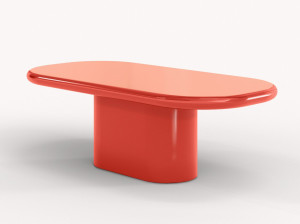 Овальный журнальный столик MDF для гостиной