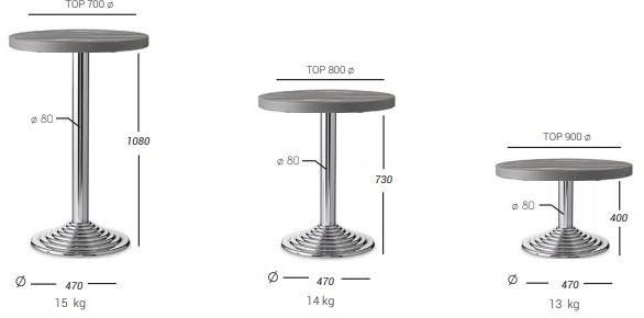 PF Stile Основание стола из нержавеющей стали Kono 450 - Вид №2