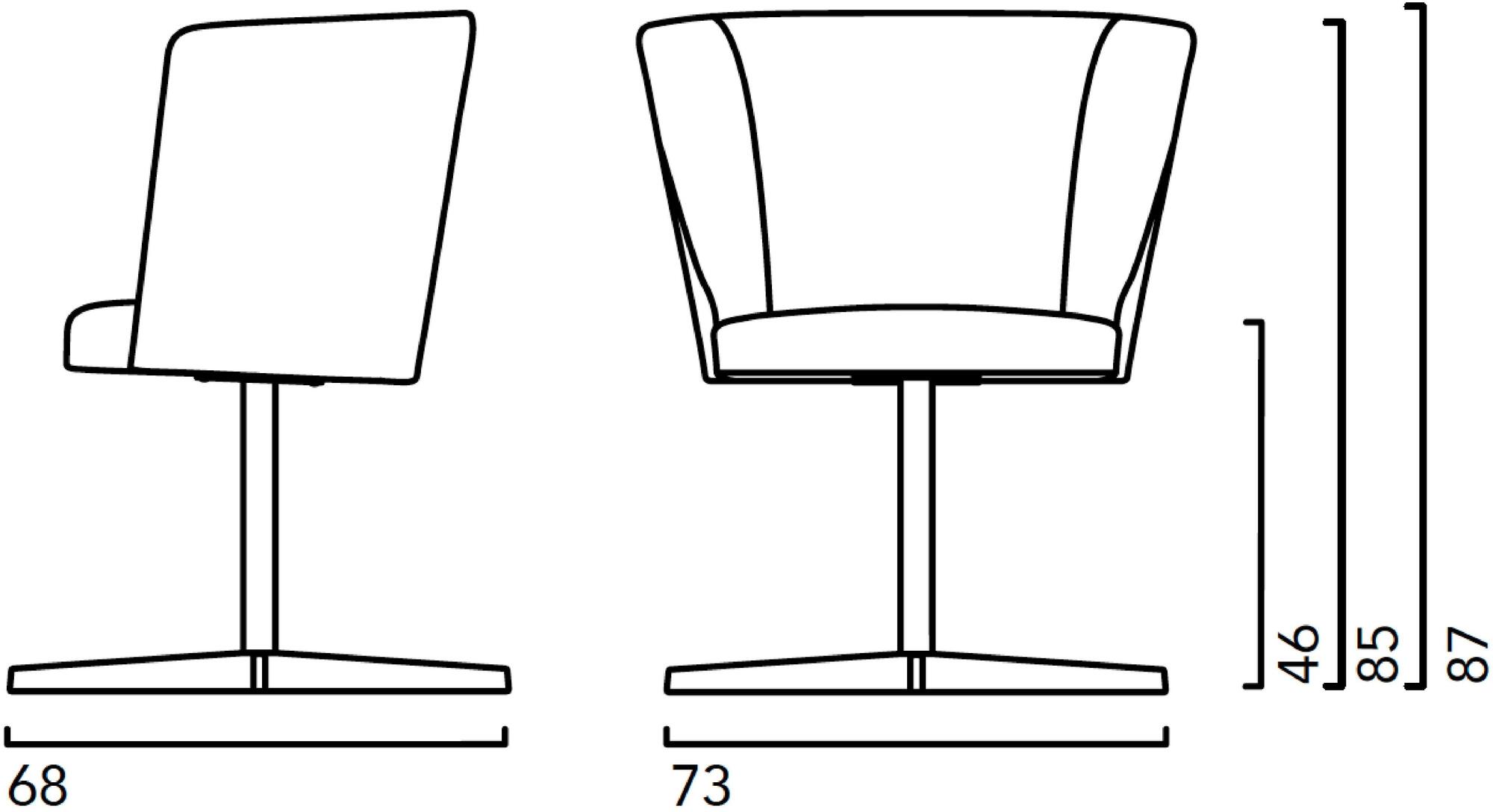 Crassevig Мягкое вращающееся кресло с подлокотниками Axel sun-id-1442963 - Вид №1