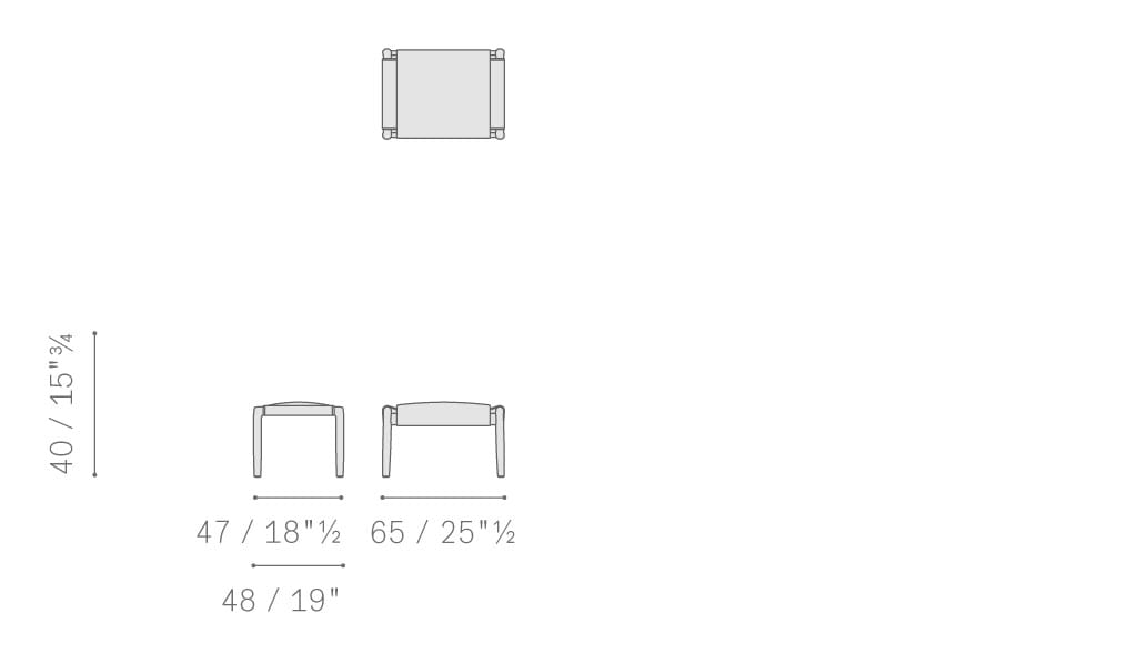 Тканевая мягкая подставка для ног Poltrona Frau коллекция-диваны и кресла ARCH-00063314 - Вид №4