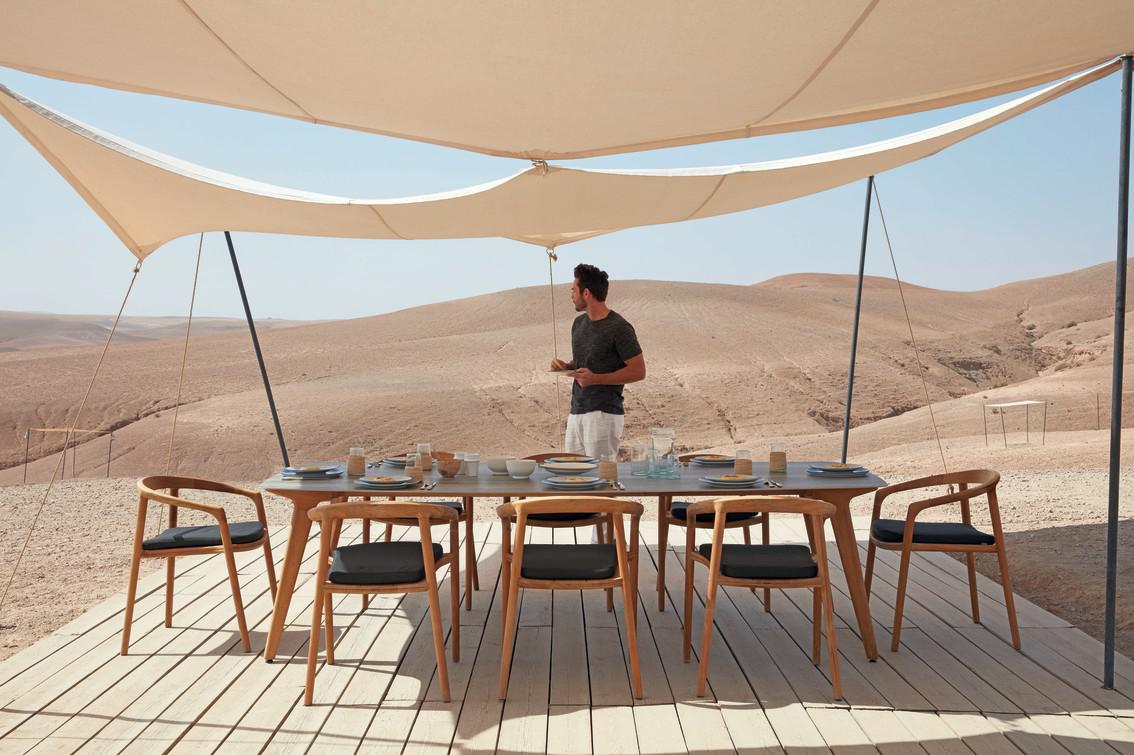 MNST978 Обеденный стол teak ⌀80см Manutti Torsa - Вид №28