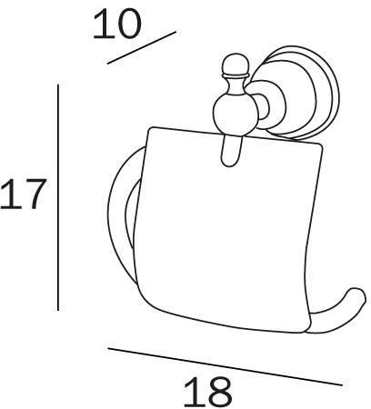 INDA® Держатель металлического рулона Raffaella A3226a - Вид №1
