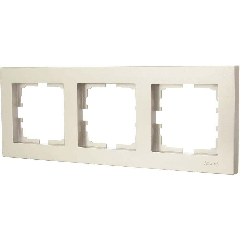 Рамка Lezard Vesna для розеток и выключателей на 3 поста в цвете титан 87103822 STLM-1570664 - Вид №1