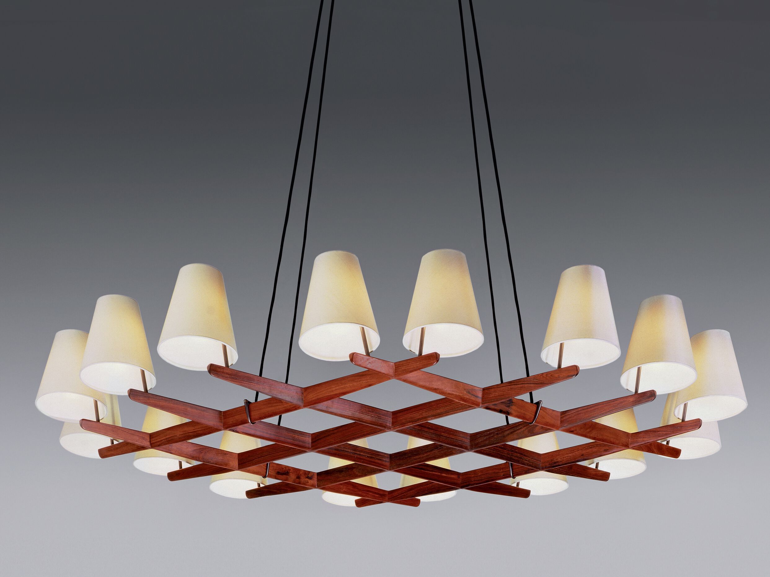 Деревянная и шелковая люстра Kalmar HALLSTATT ARCH-00146833 - Вид №1