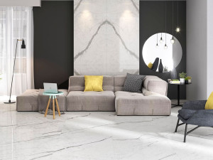 Пол / керамогранит с мраморным эффектом