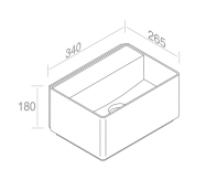 L631T0RPV1.100 Подвесная раковина прямоугольная A. e T. Italia Fly mini Белая глянцевая AeT ITALIA - Вид №1