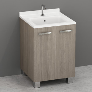 9165k4 Aquadom мебель в комплекте с умывальником 60x60 с сифоном 60 см цвет Темный дуб Kerasan Aquadom Италия