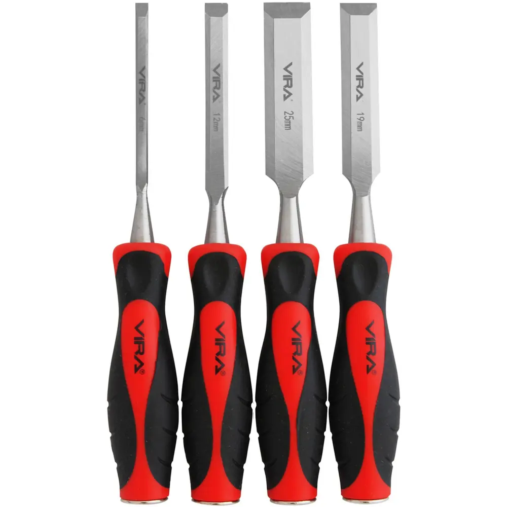 Набор стамесок VIRA 811044 4 шт. 140 мм - профессиональный инструмент для столярных работ 89402976 STLM-1456478 - Вид №1