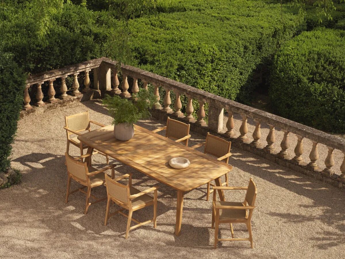 Стул для сада из тикового дерева с подлокотниками Eichholtz Pivetti ARCH-00096703 - Вид №4