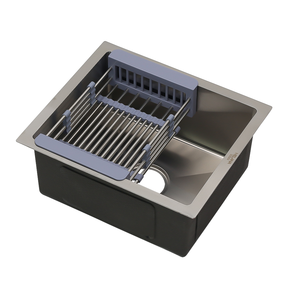 Мойка H3844 MELANA ProfLine 3,0/200 САТИН врезная прямоугольная с коландером H3844 H3844 сатин - Вид №5