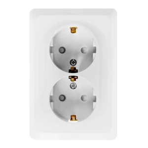 Двойная розетка SYSTEME ELECTRIC Этюд с защитными шторками 18036554