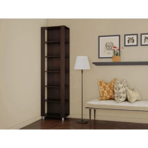 91814382 Стеллаж деревянный Мебельная компания е1 35x220x60 см ЛДСП цвет венге STLM-1439498