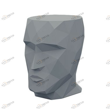 Приставной столик дизайнерский матовый стальной Adan от Vondom VONDOM ADAN ОТ VONDOM 288862 Серый 