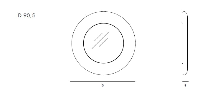 Настенное круглое зеркало с рамкой Sovet Italia ORBIT ARCH-00057298 - Вид №3