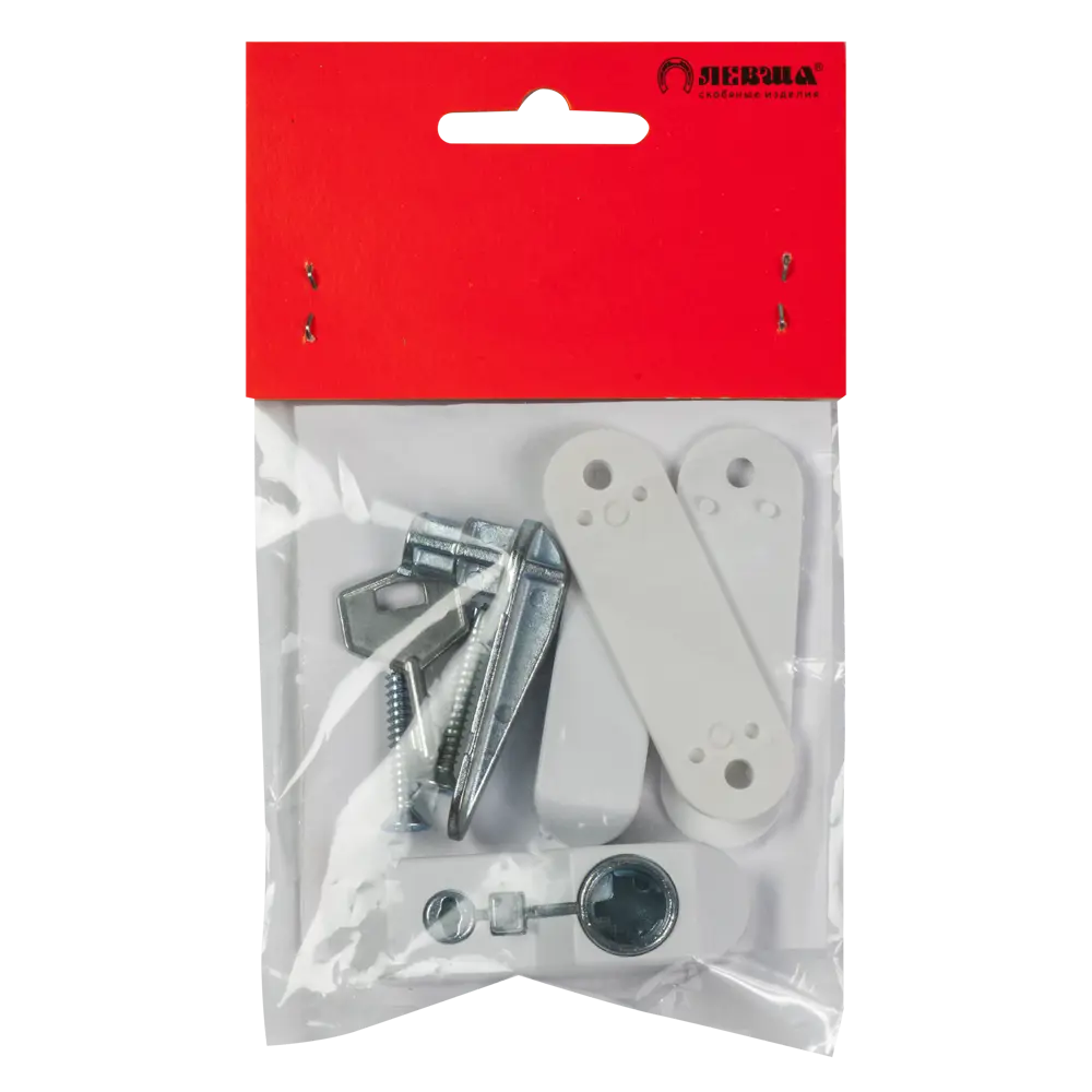 Замок для ПВХ окон металлический, цвет белый, 10 шт ЛЕВША STLM-2100568 - Вид №2