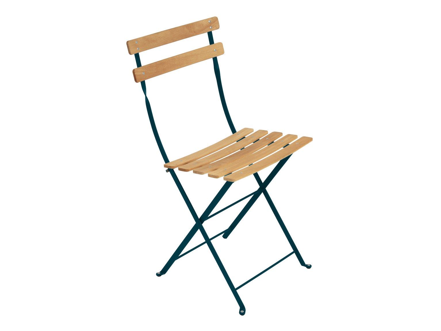 Стальной и деревянный складной садовый стул Fermob Бистро ARCH-00152286