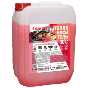 Теплоноситель Glanz Extra GL-406 -30°C 10 кг этиленгликоль 85117064 STLM-2141999
