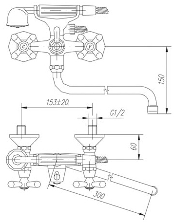 145-0021-01 Смеситель Mofem Treff Santreyd  - Вид №1
