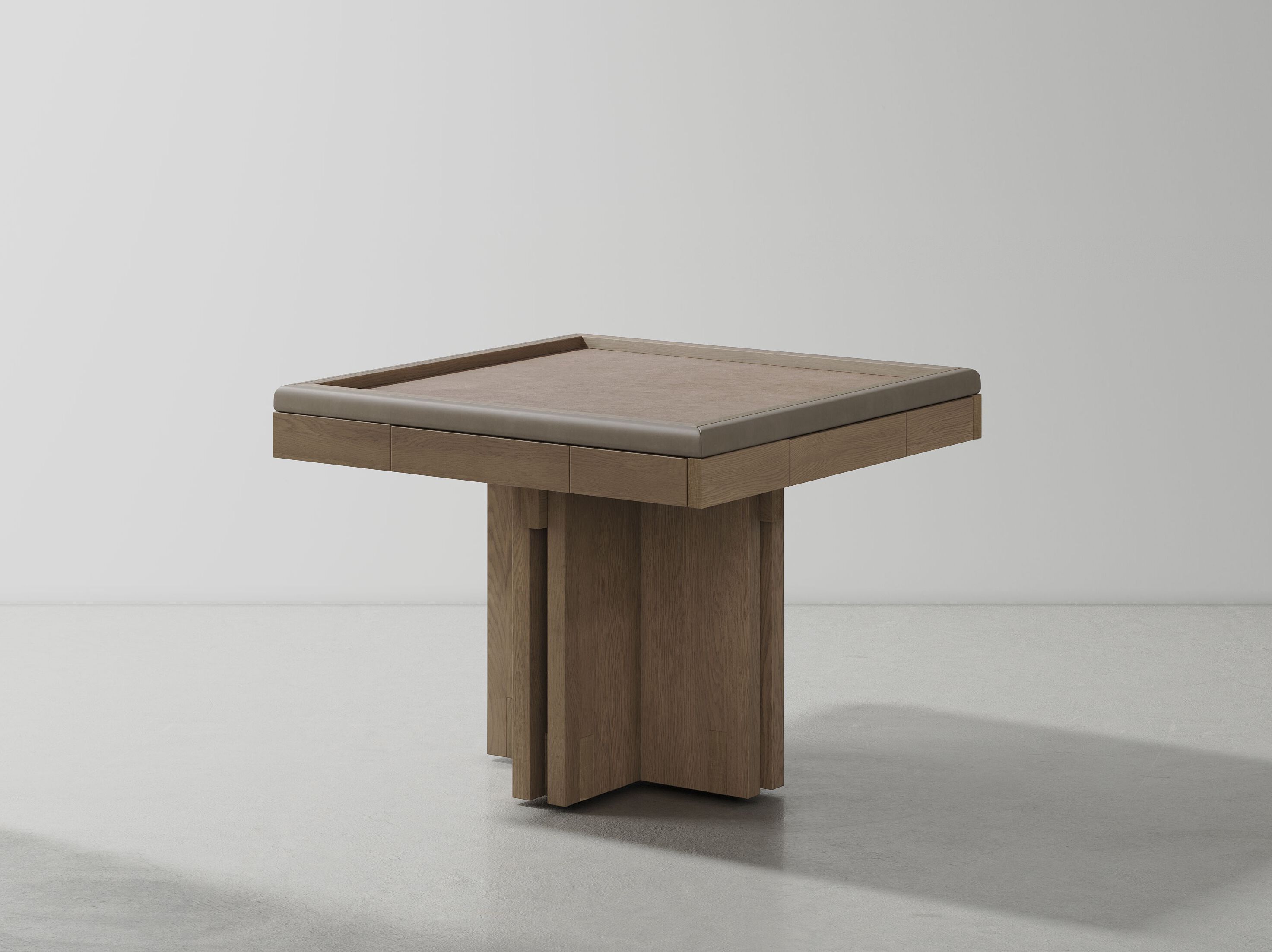 Дубовый квадратный стол для маджонга District Eight Dinh ARCH-00110617