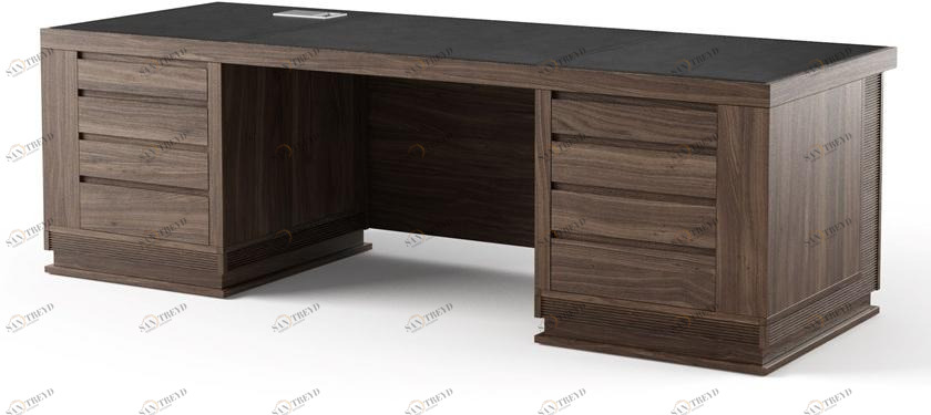 DWFI Прямоугольный стол из фанерованной древесины с ящиками  00002185 