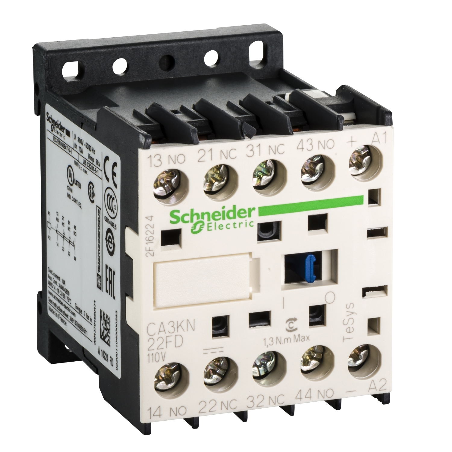 CA3KN22FD Контактор CAK 10А 690/110В DC Schneider Electric TeSys 