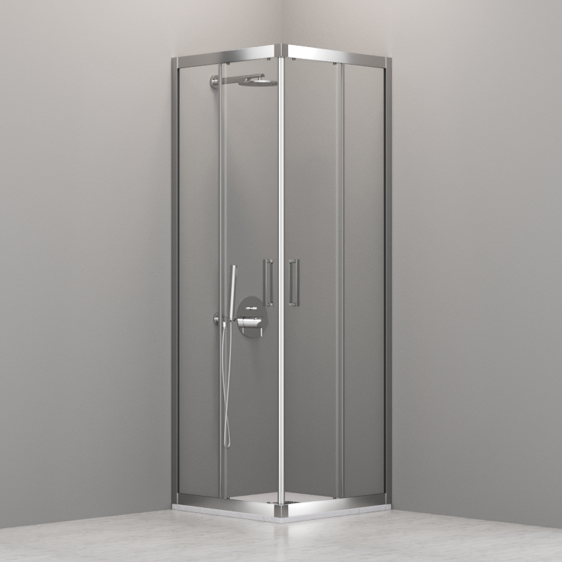 745702 FLEX раздвижные двери открытым углом H2000 прозрачное стекло 6мм и хром профиль, Kerasan Cabine doccia Италия