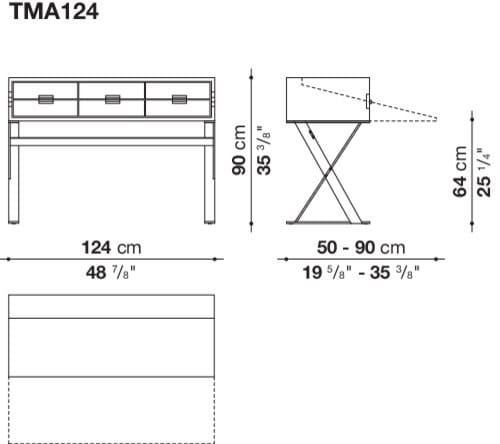 Деревянный письменный стол с ящиками Maxalto Макс ARCH-00105568 - Вид №3